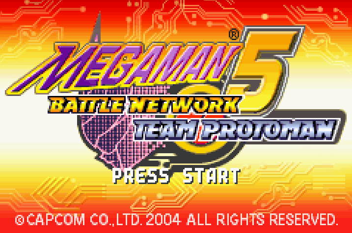 Mega Man Battle Network 5  Team Proto Man Title Screen